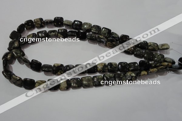 CGE152 15.5 inches 12*12mm square glaucophane gemstone beads