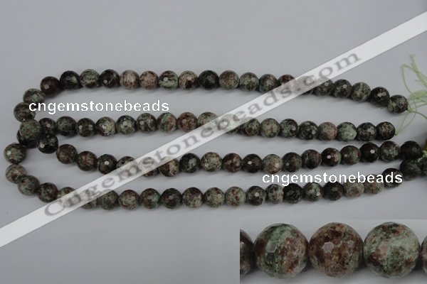 CGG02 15.5 inches 8mm faceted round ghost gemstone beads wholesale