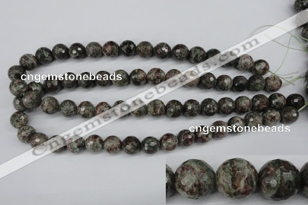 CGG04 15.5 inches 12mm faceted round ghost gemstone beads wholesale