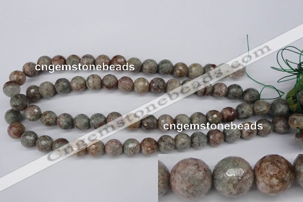 CGG12 15.5 inches 8mm faceted round ghost gemstone beads wholesale