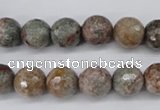 CGG14 15.5 inches 10mm faceted round ghost gemstone beads wholesale