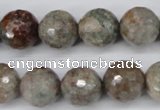 CGG16 15.5 inches 14mm faceted round ghost gemstone beads wholesale