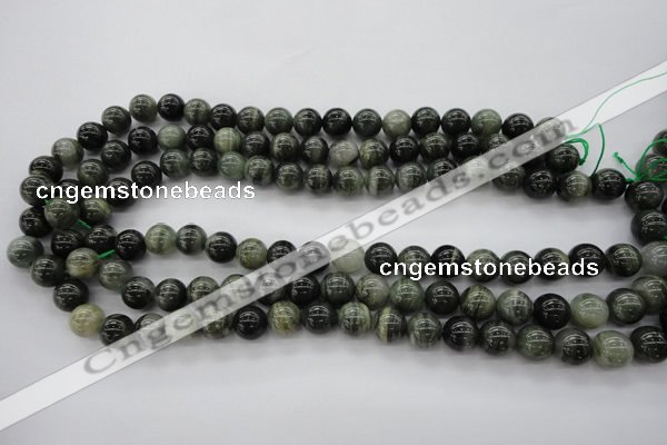 CGH04 15.5 inches 10mm round green hair stone beads wholesale