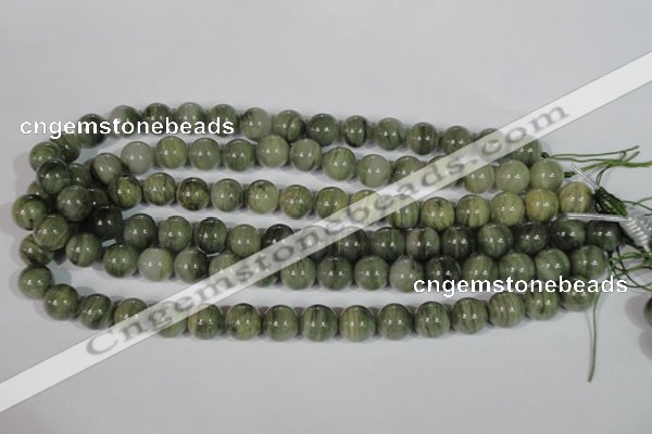CGH05 15.5 inches 12mm round green hair stone beads wholesale
