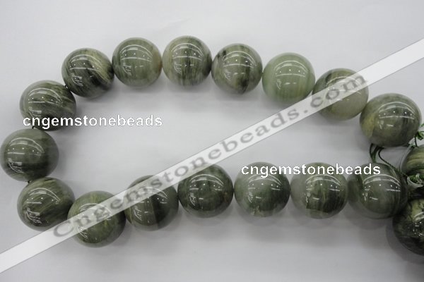 CGH10 15.5 inches 25mm round green hair stone beads wholesale