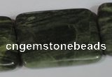 CGH32 15.5 inches 30*40mm rectangle green hair stone beads