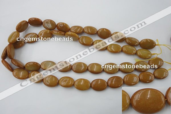 CGJ314 15.5 inches 13*18mm oval goldstone jade beads wholesale