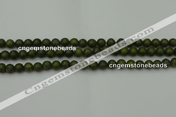 CGJ450 15.5 inches 4mm round green jasper beads wholesale