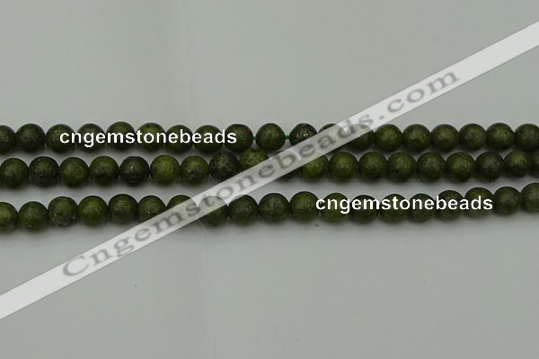 CGJ452 15.5 inches 8mm round green jasper beads wholesale