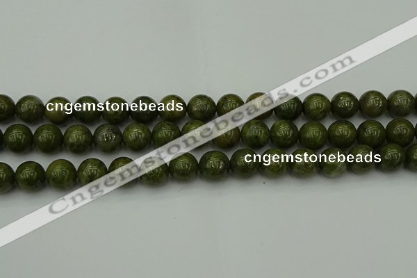 CGJ454 15.5 inches 12mm round green jasper beads wholesale