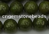 CGJ455 15.5 inches 14mm round green jasper beads wholesale