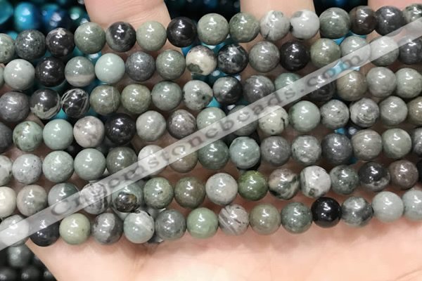 CGJ511 15.5 inches 6mm round green forst jasper beads wholesale