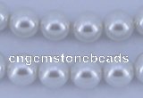 CGL01 10PCS 16 inches 4mm round dyed glass pearl beads wholesale