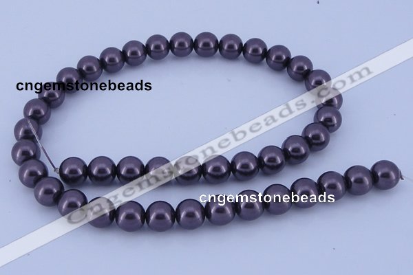 CGL134 10PCS 16 inches 8mm round dyed glass pearl beads wholesale