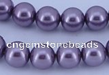 CGL142 10PCS 16 inches 4mm round dyed glass pearl beads wholesale