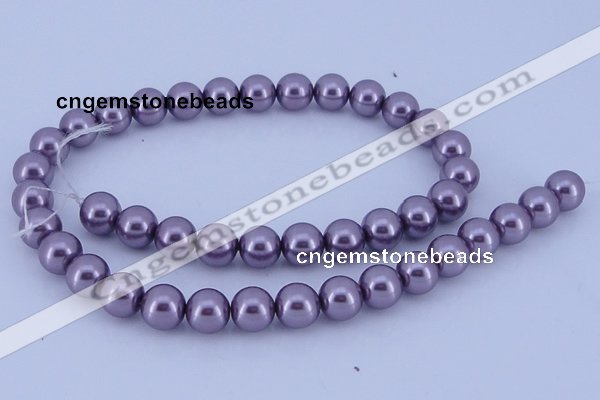 CGL143 10PCS 16 inches 6mm round dyed glass pearl beads wholesale