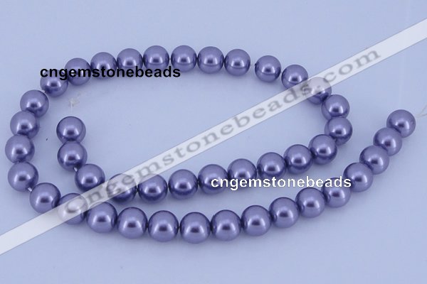 CGL152 10PCS 16 inches 4mm round dyed glass pearl beads wholesale