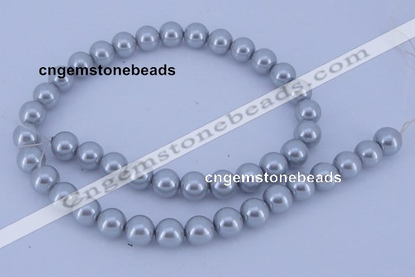 CGL162 10PCS 16 inches 4mm round dyed glass pearl beads wholesale