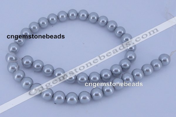 CGL167 5PCS 16 inches 14mm round dyed glass pearl beads wholesale