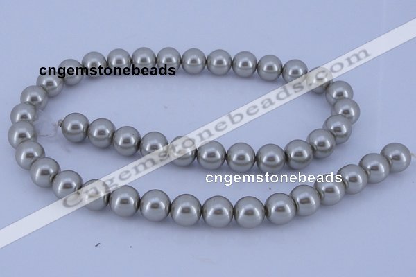 CGL172 10PCS 16 inches 4mm round dyed glass pearl beads wholesale