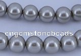 CGL173 10PCS 16 inches 6mm round dyed glass pearl beads wholesale