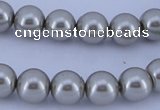 CGL177 5PCS 16 inches 14mm round dyed glass pearl beads wholesale