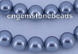 CGL186 5PCS 16 inches 12mm round dyed glass pearl beads wholesale