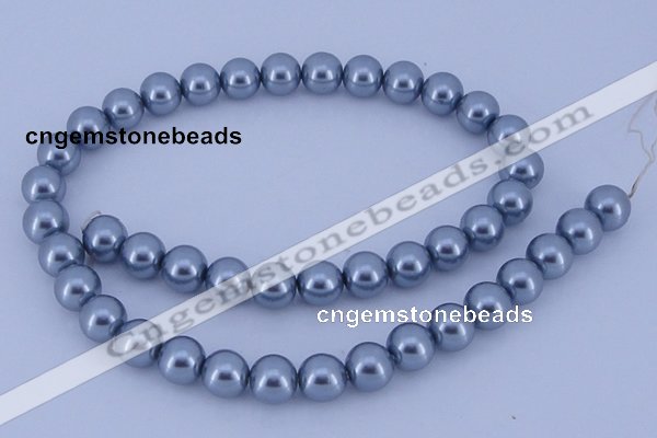 CGL187 5PCS 16 inches 14mm round dyed glass pearl beads wholesale