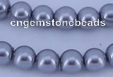 CGL193 10PCS 16 inches 6mm round dyed glass pearl beads wholesale