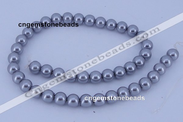 CGL195 5PCS 16 inches 10mm round dyed glass pearl beads wholesale