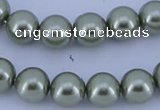 CGL204 10PCS 16 inches 8mm round dyed glass pearl beads wholesale