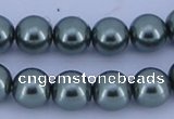 CGL215 5PCS 16 inches 10mm round dyed glass pearl beads wholesale