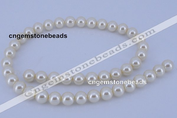 CGL22 10PCS 16 inches 4mm round dyed glass pearl beads wholesale