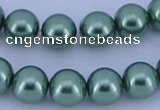 CGL222 10PCS 16 inches 4mm round dyed glass pearl beads wholesale