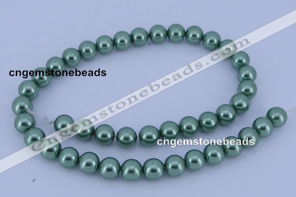 CGL222 10PCS 16 inches 4mm round dyed glass pearl beads wholesale