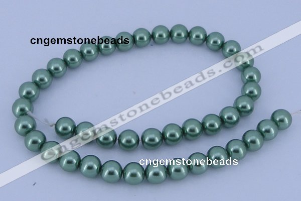 CGL224 10PCS 16 inches 8mm round dyed glass pearl beads wholesale