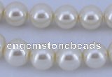 CGL23 10PCS 16 inches 6mm round dyed glass pearl beads wholesale