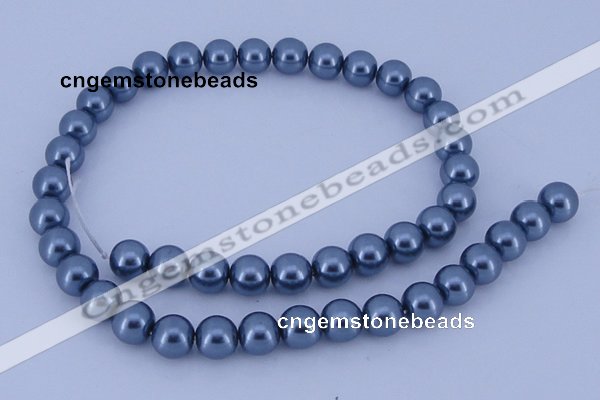 CGL232 10PCS 16 inches 4mm round dyed glass pearl beads wholesale