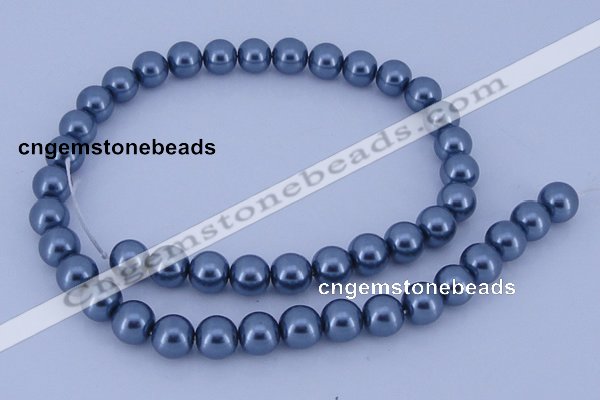 CGL233 10PCS 16 inches 6mm round dyed glass pearl beads wholesale