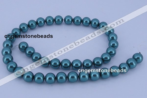 CGL244 10PCS 16 inches 8mm round dyed glass pearl beads wholesale