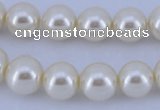 CGL25 5PCS 16 inches 10mm round dyed glass pearl beads wholesale