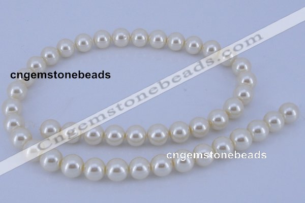 CGL26 5PCS 16 inches 12mm round dyed glass pearl beads wholesale