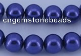 CGL263 10PCS 16 inches 6mm round dyed glass pearl beads wholesale