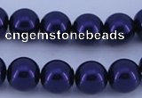 CGL274 10PCS 16 inches 8mm round dyed glass pearl beads wholesale