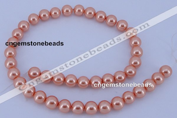 CGL293 10PCS 16 inches 6mm round dyed glass pearl beads wholesale