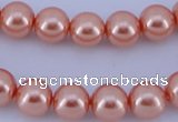 CGL294 10PCS 16 inches 8mm round dyed glass pearl beads wholesale