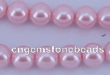 CGL304 10PCS 16 inches 8mm round dyed glass pearl beads wholesale