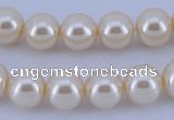 CGL32 10PCS 16 inches 4mm round dyed glass pearl beads wholesale