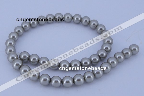 CGL375 5PCS 16 inches 10mm round dyed glass pearl beads wholesale