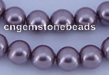 CGL383 10PCS 16 inches 6mm round dyed glass pearl beads wholesale